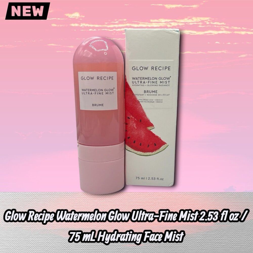 New Glow Recipe Watermelon Glow Ultra-Fine Mist 2.53 fl oz / 75 mL Hydrating Fac